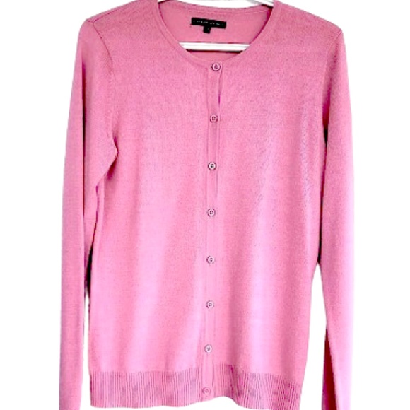 GEORGE Pink Button-up Long Sleeve Cardigan Sweater size Small - Picture 1 of 8